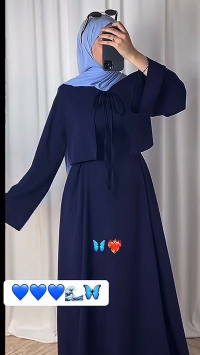 Robe évasé plus gilet en crep