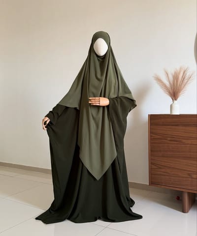 Habaya type grand boubou+khimar 2 tons