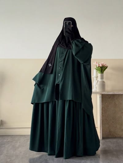 Maxi ensemble soie de medine chemise jupe deux pièces