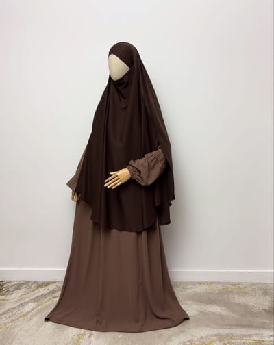Habaya khimar deux ton soie de medine