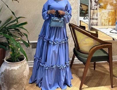Robe crep à fronce chou