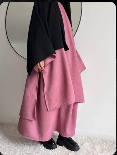 Ensemble deux piece haut long fanté + plus jupe ample
