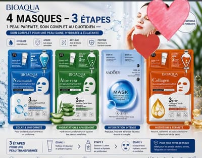 Masque de visage lot de 3 : 3 en 1