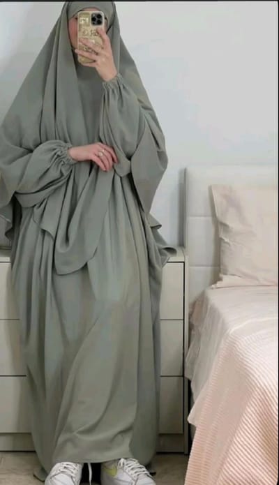 Abaya khimar simple manche bouffante