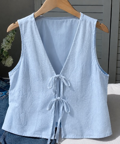 Gilet simple sans manche  bleu